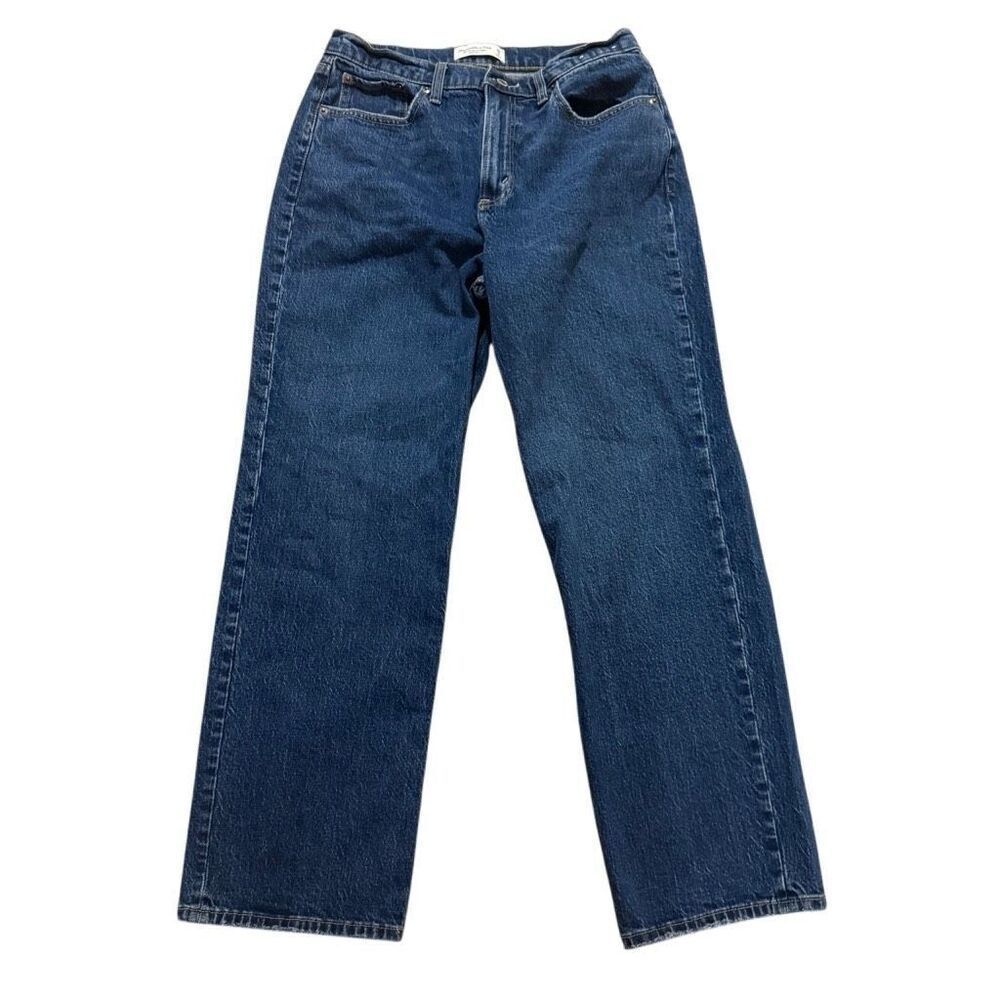 Abercrombie & Fitch the vintage straight high rise medium wash jeans size 8r